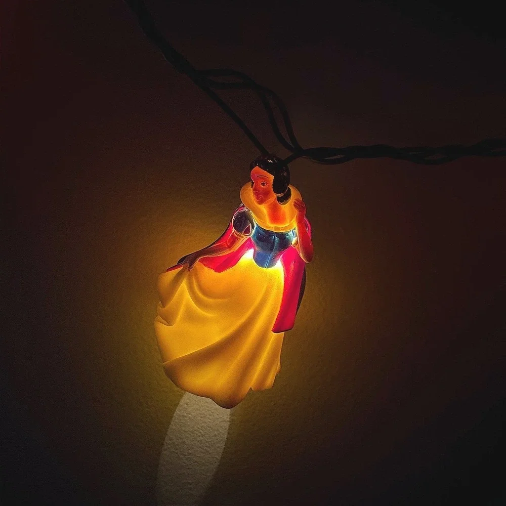 Disney Snow White Winnie the Pooh Santa Reindeer Christmas String‎ Light Lot 3pc
